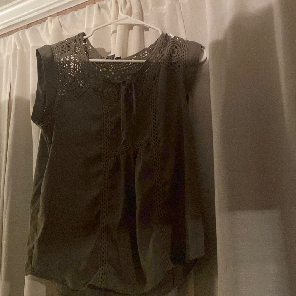 Olive green casual top